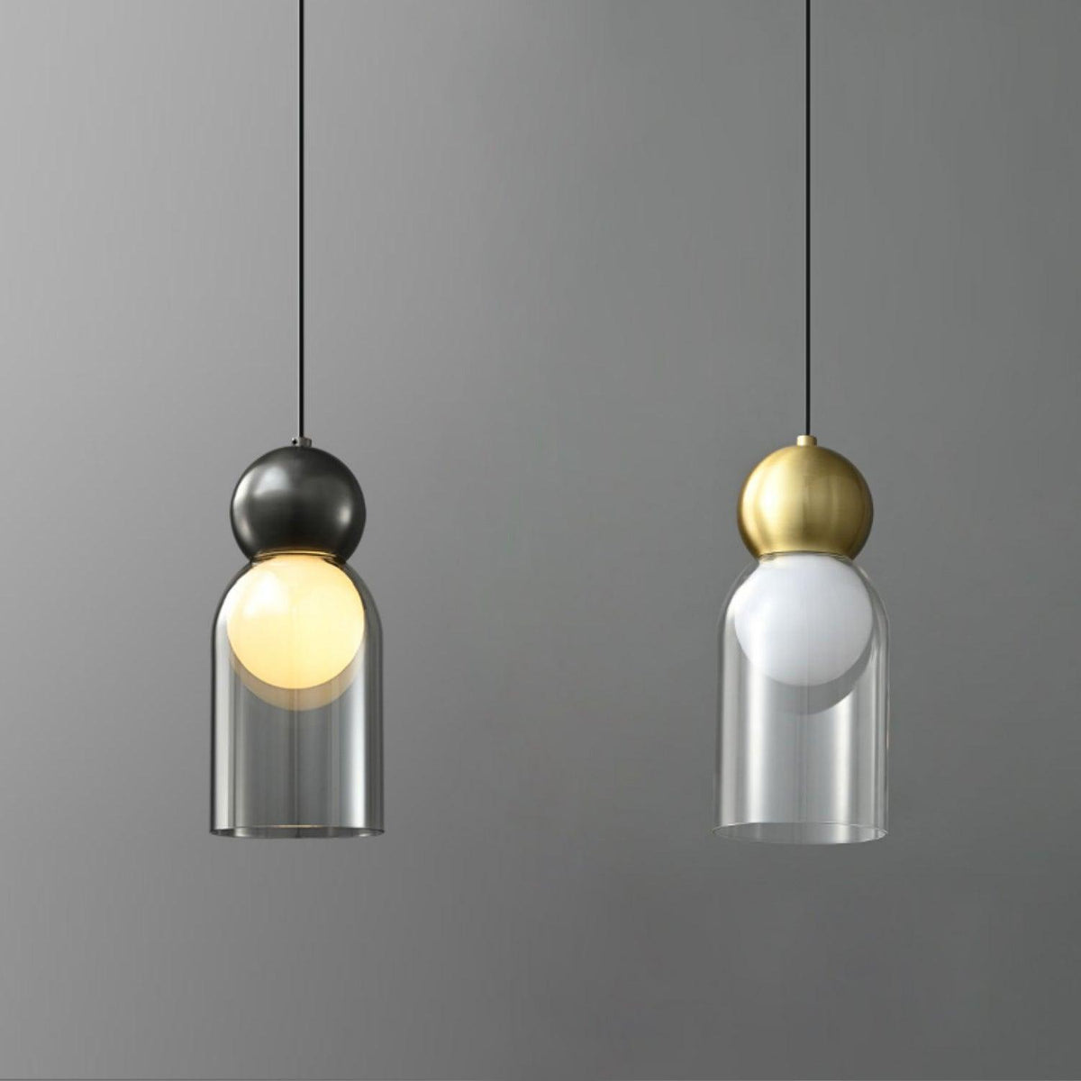 Veloina hanglamp messing glas Noordse geometrische