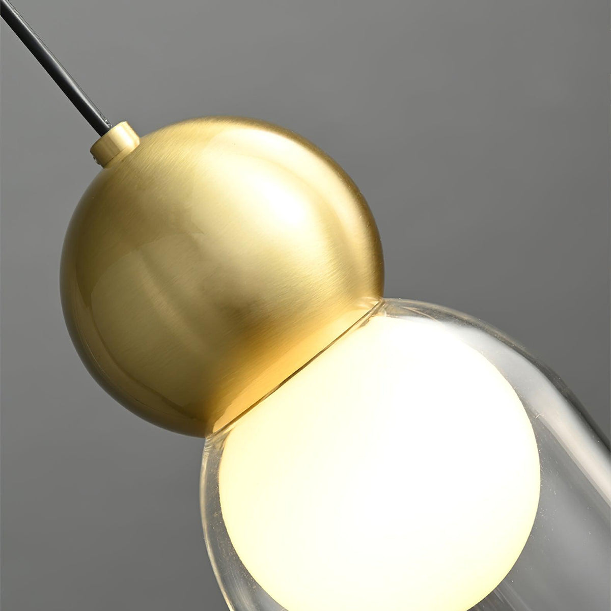 Veloina hanglamp messing glas Noordse geometrische
