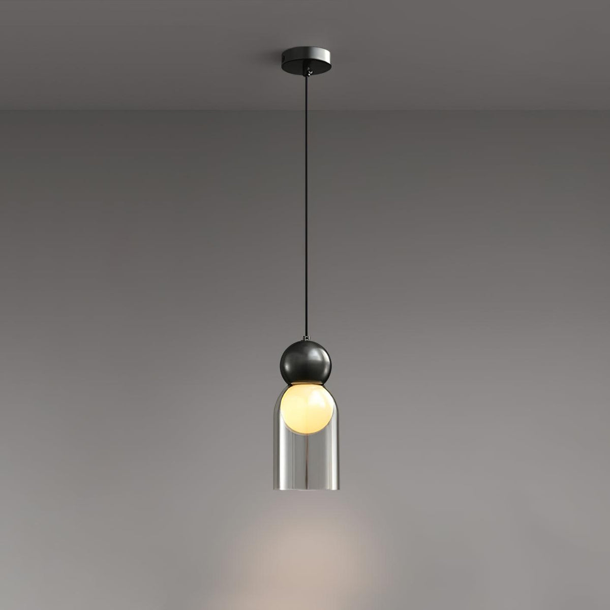 Veloina hanglamp messing glas Noordse geometrische