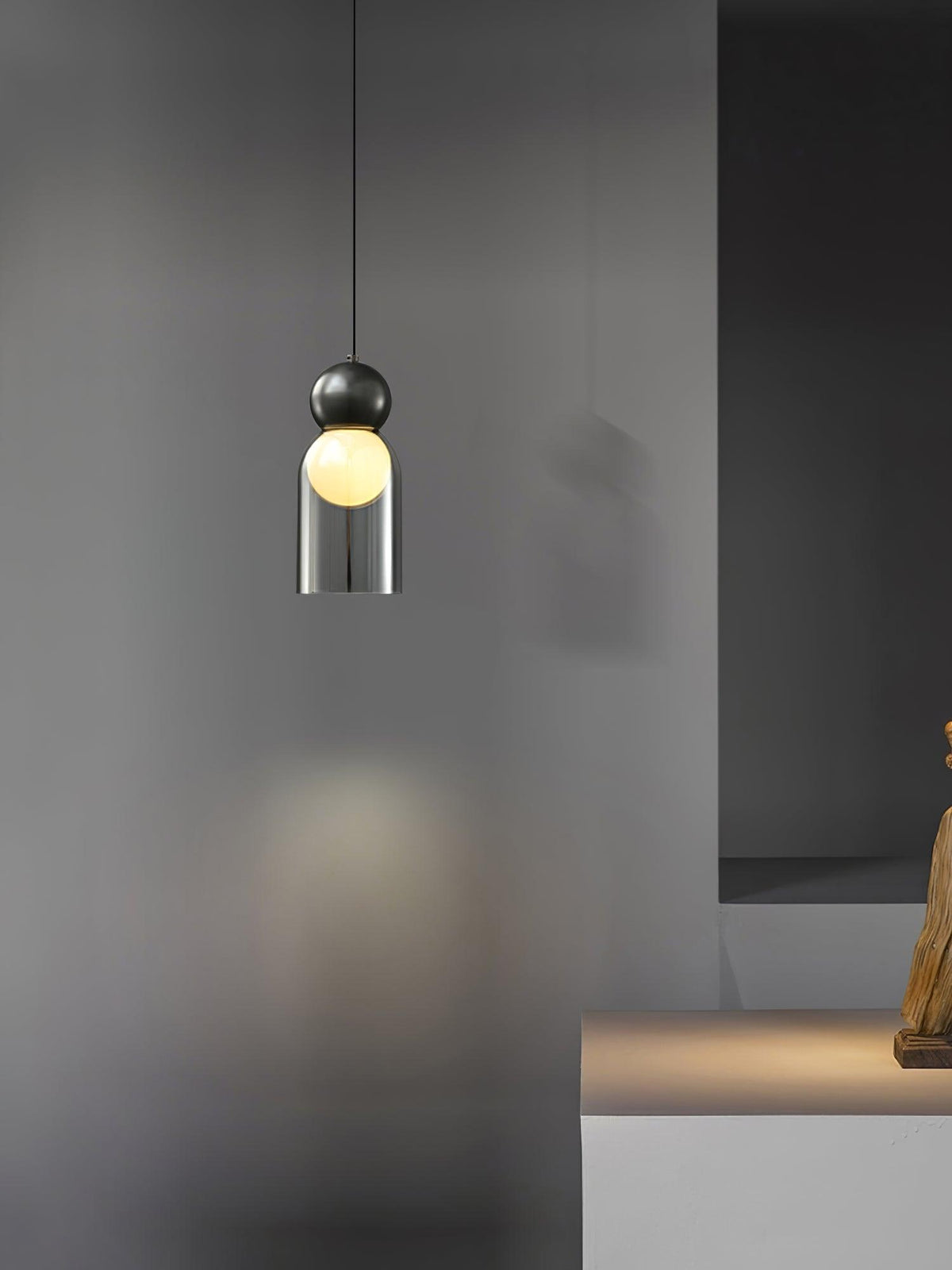 Veloina hanglamp messing glas Noordse geometrische