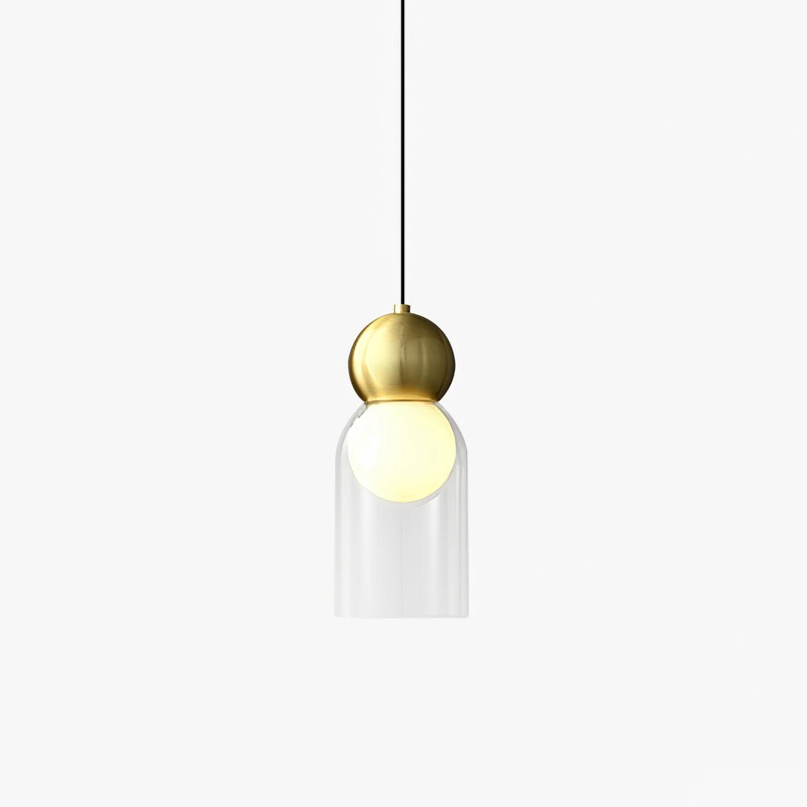 Veloina hanglamp messing glas Noordse geometrische