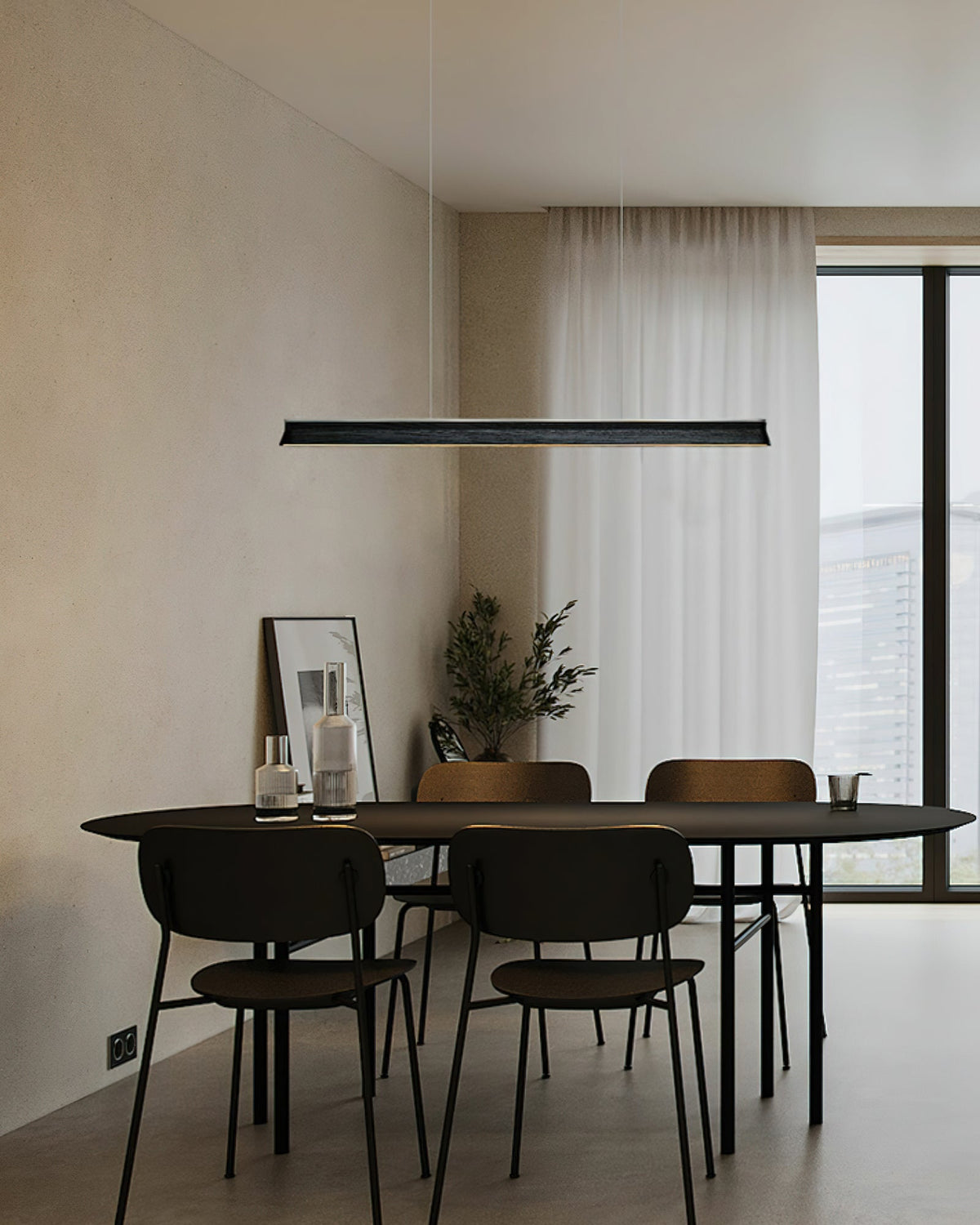 Aldeette hanglamp Houten Balk Minimalistisch