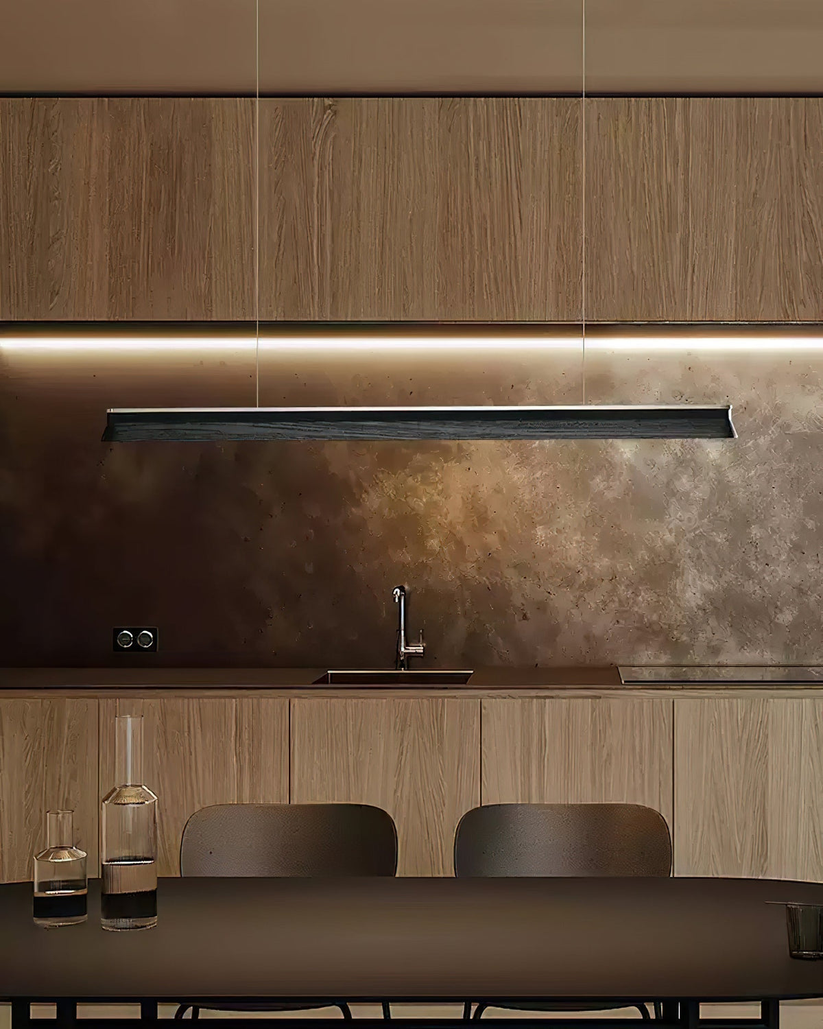 Aldeette hanglamp Houten Balk Minimalistisch
