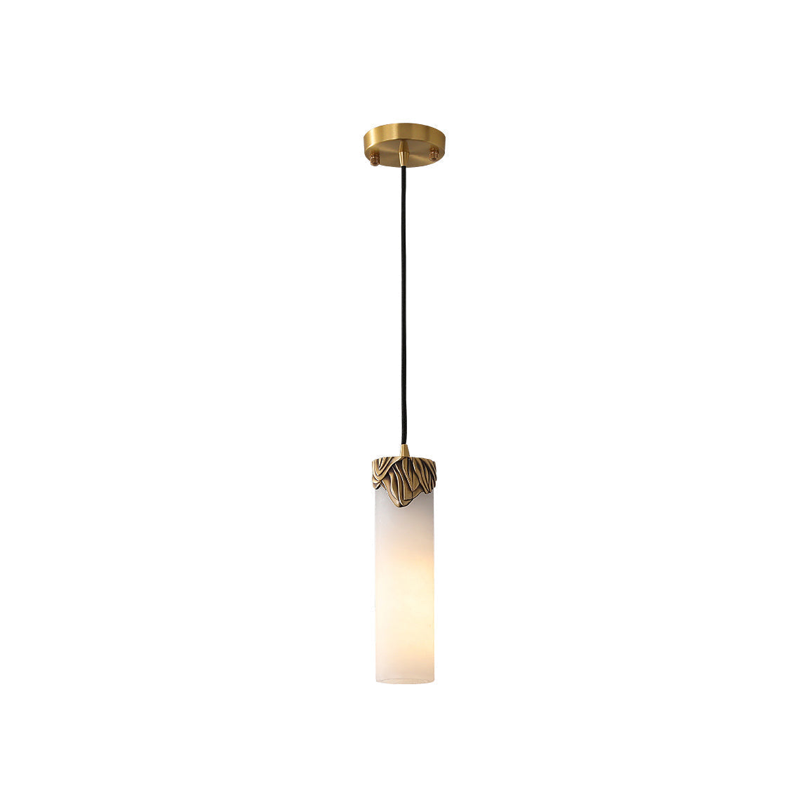 Albinenne hanglamp van albast