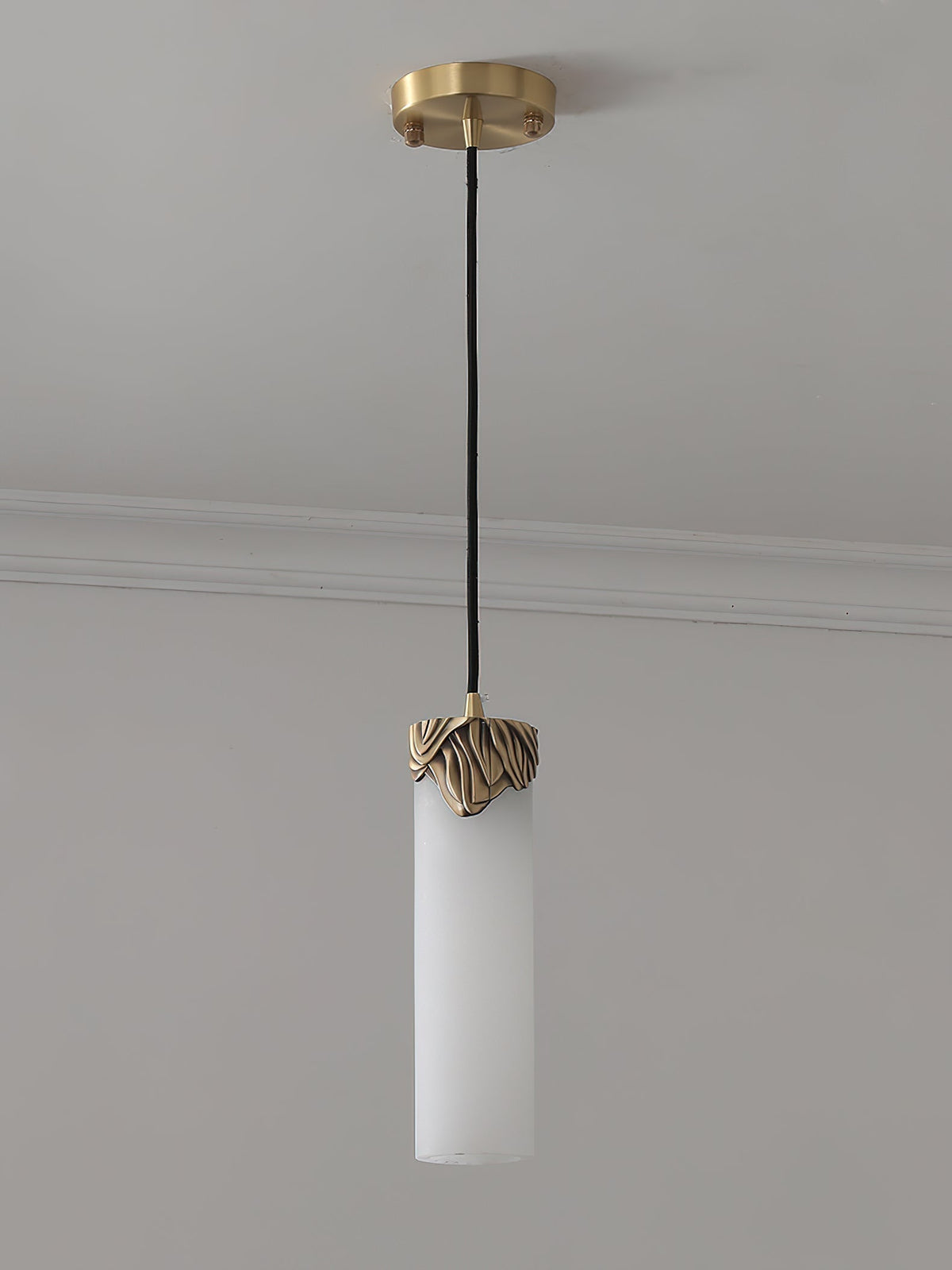 Albinenne hanglamp van albast