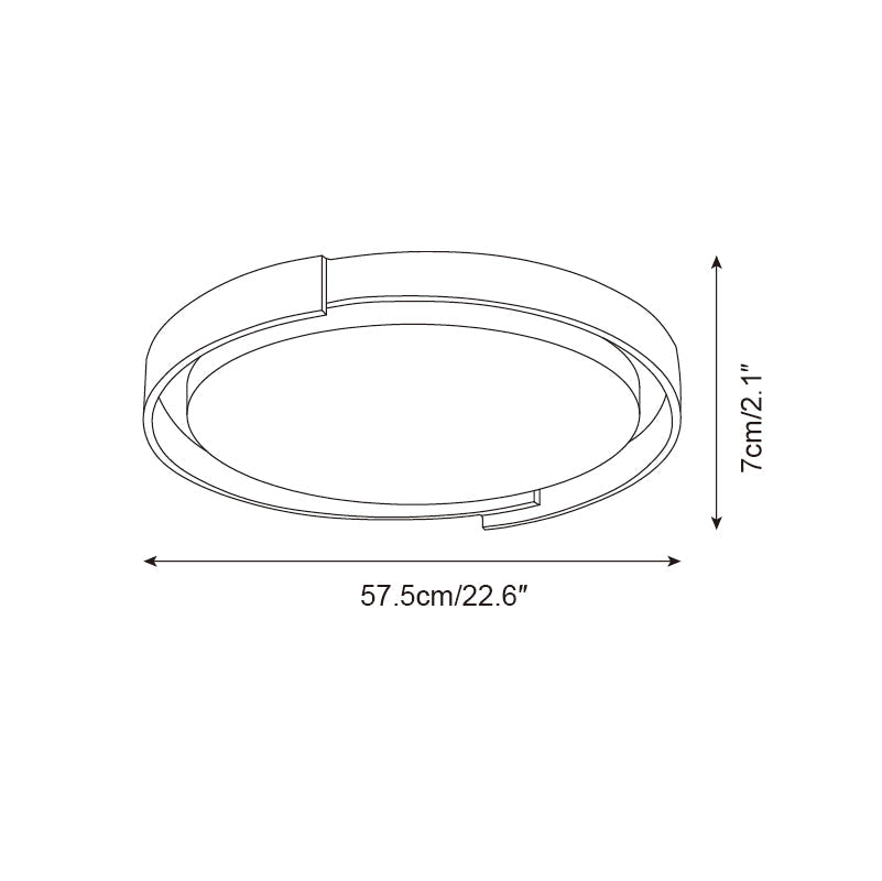 Solen plafondlamp minimalistisch rond travertin