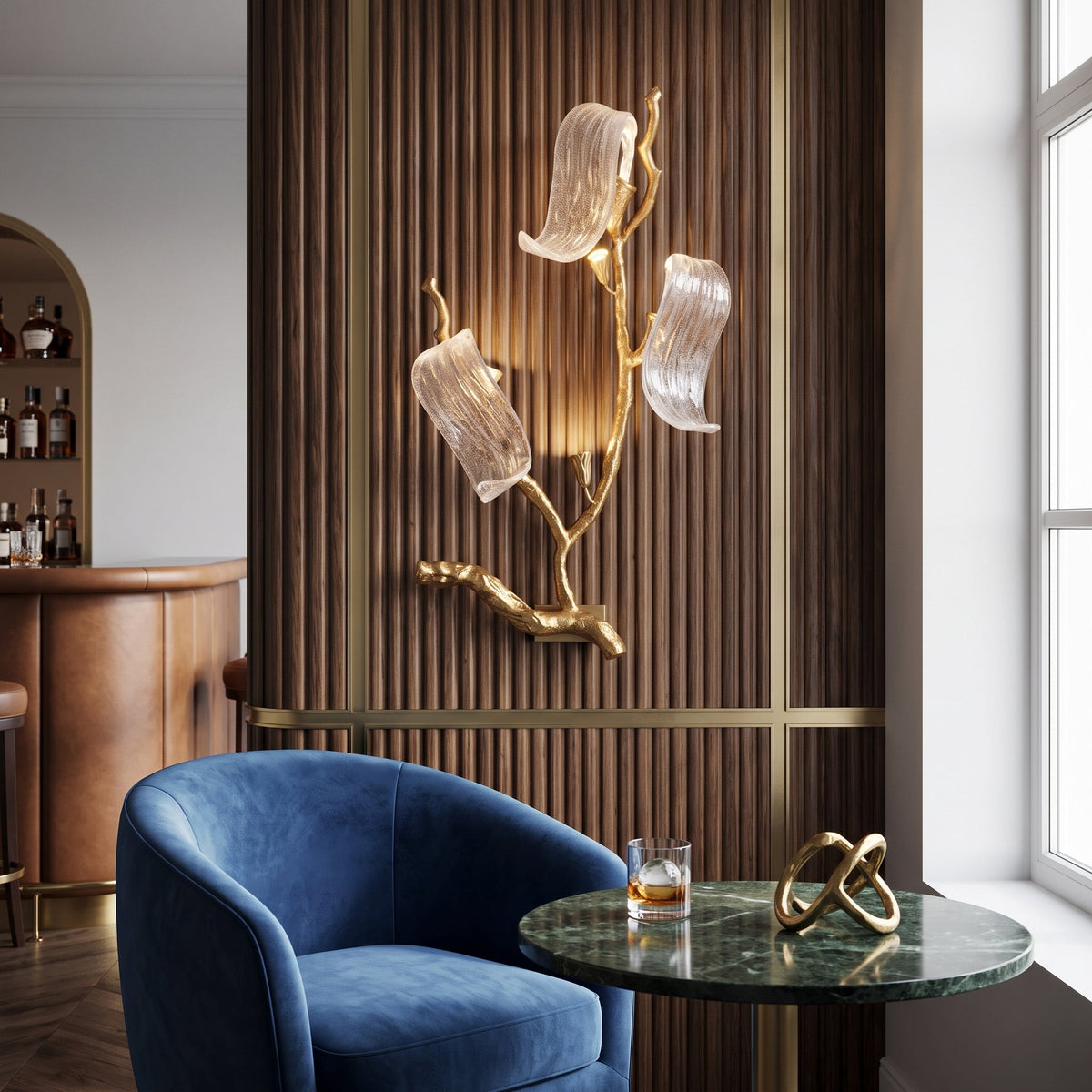 Jorrenstone tak glazen lint wandlamp