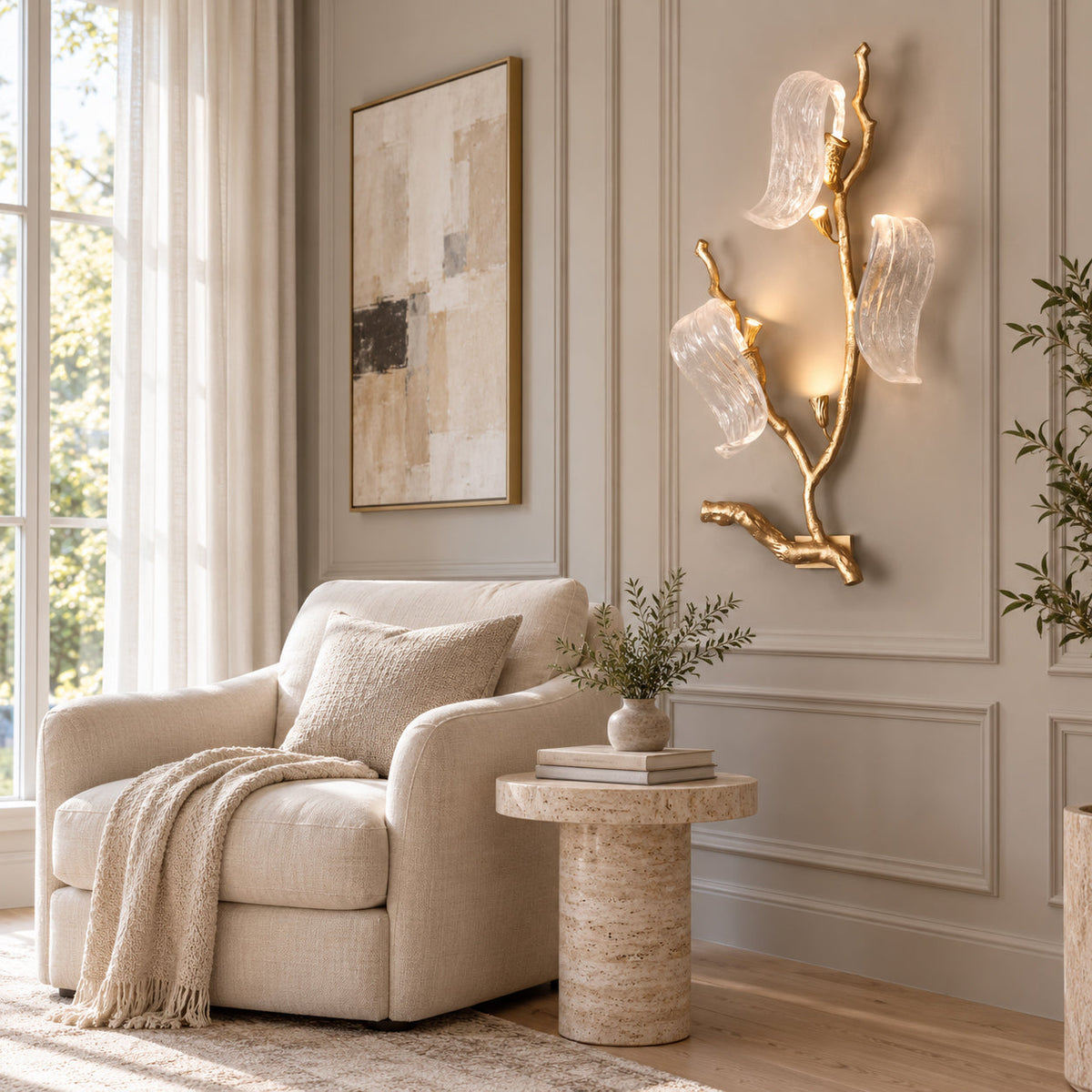 Jorrenstone tak glazen lint wandlamp