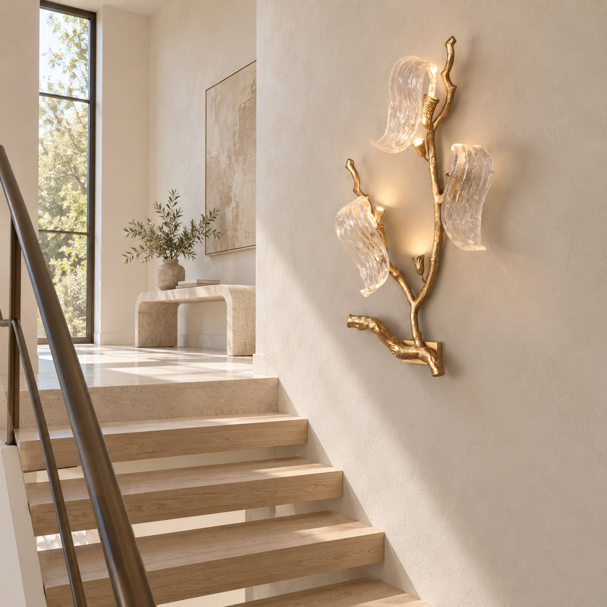 Jorrenstone tak glazen lint wandlamp