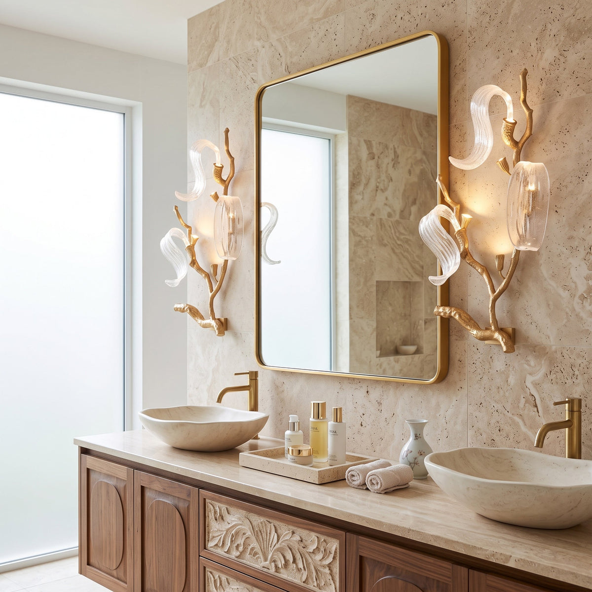 Jorrenstone tak glazen lint wandlamp