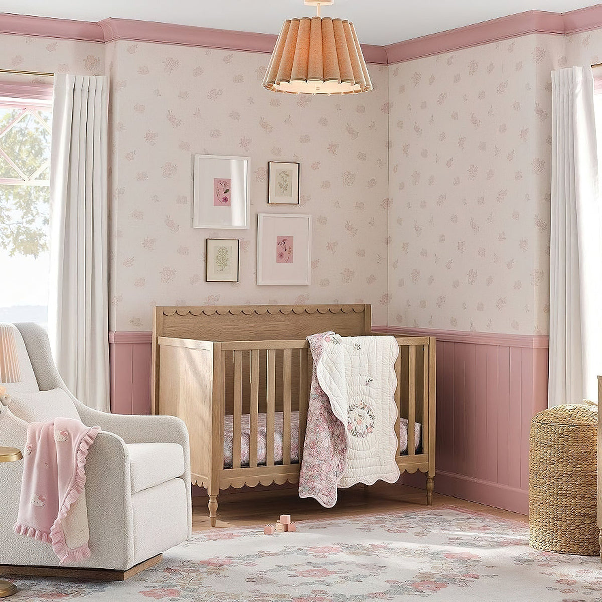 Cirerise Scalloped Vlakke plafondlamp