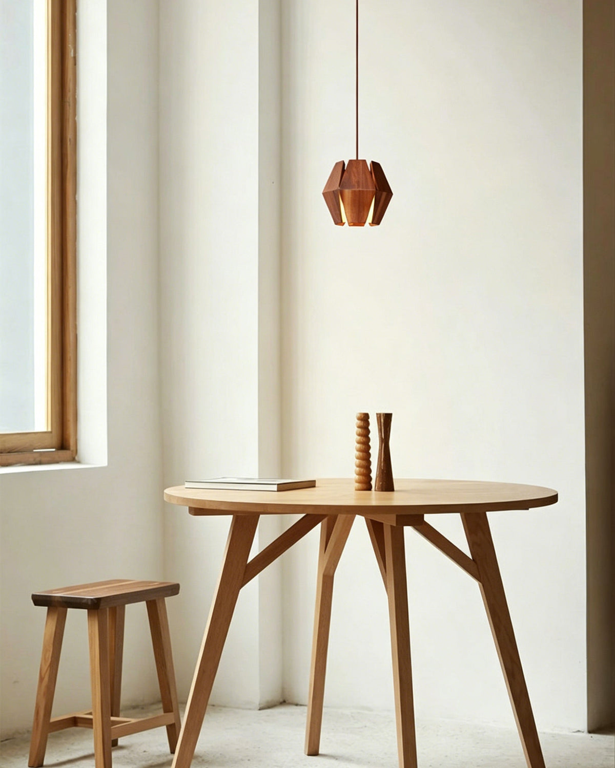 Kaden hanglamp van walnoothout
