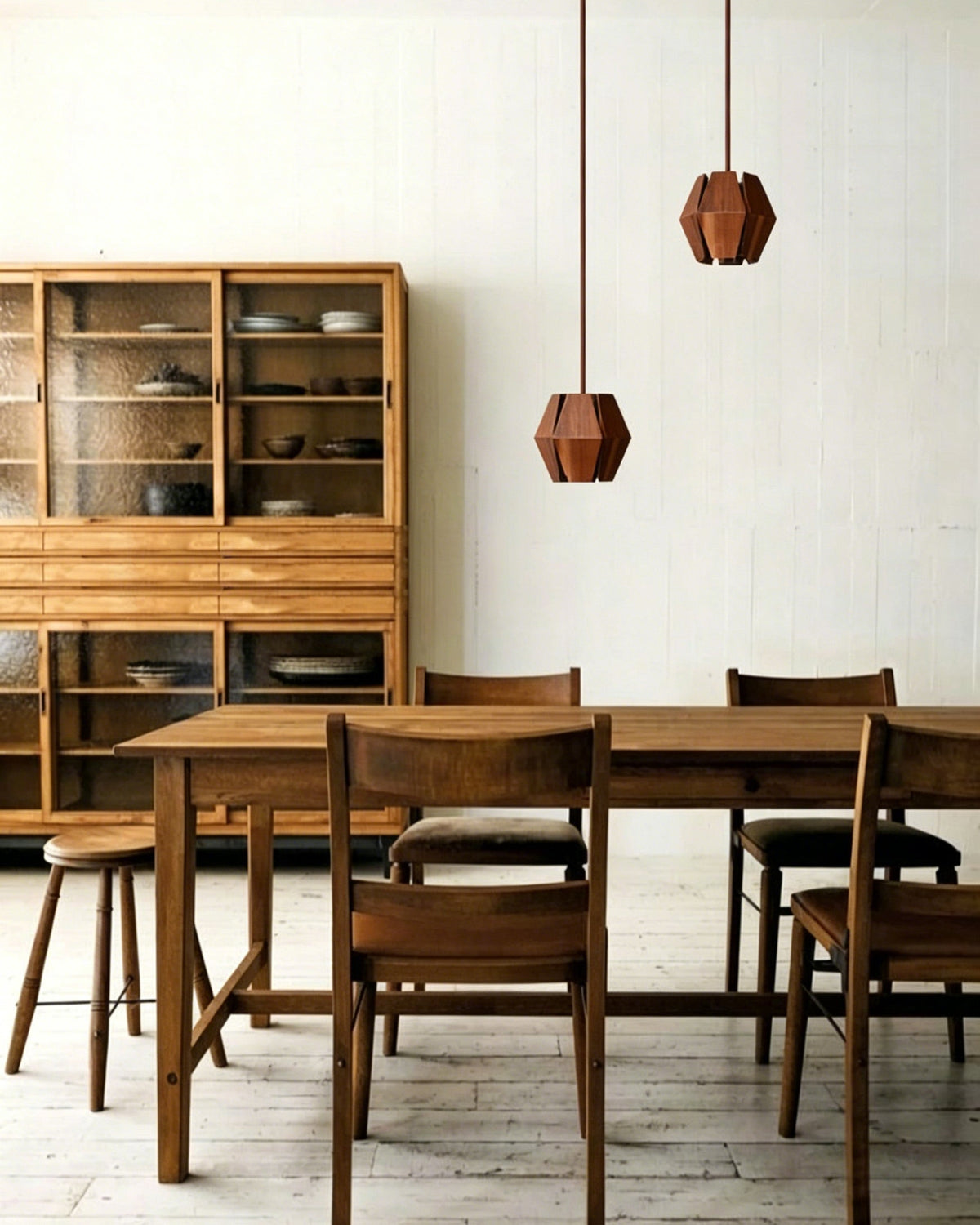 Kaden hanglamp van walnoothout