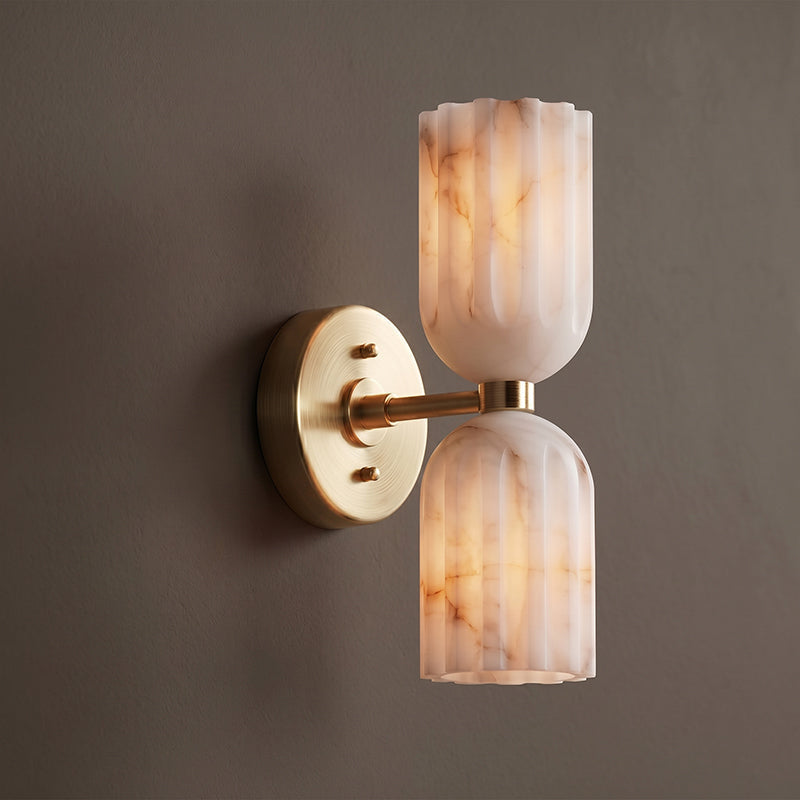Amber albasten wandlamp