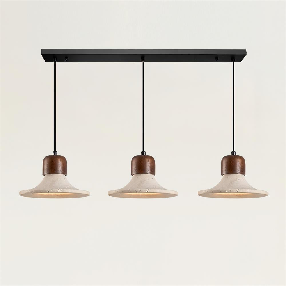 Serinise hanglamp trompetvorm travertin