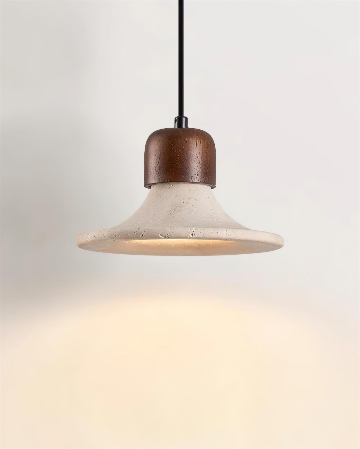 Serinise hanglamp trompetvorm travertin