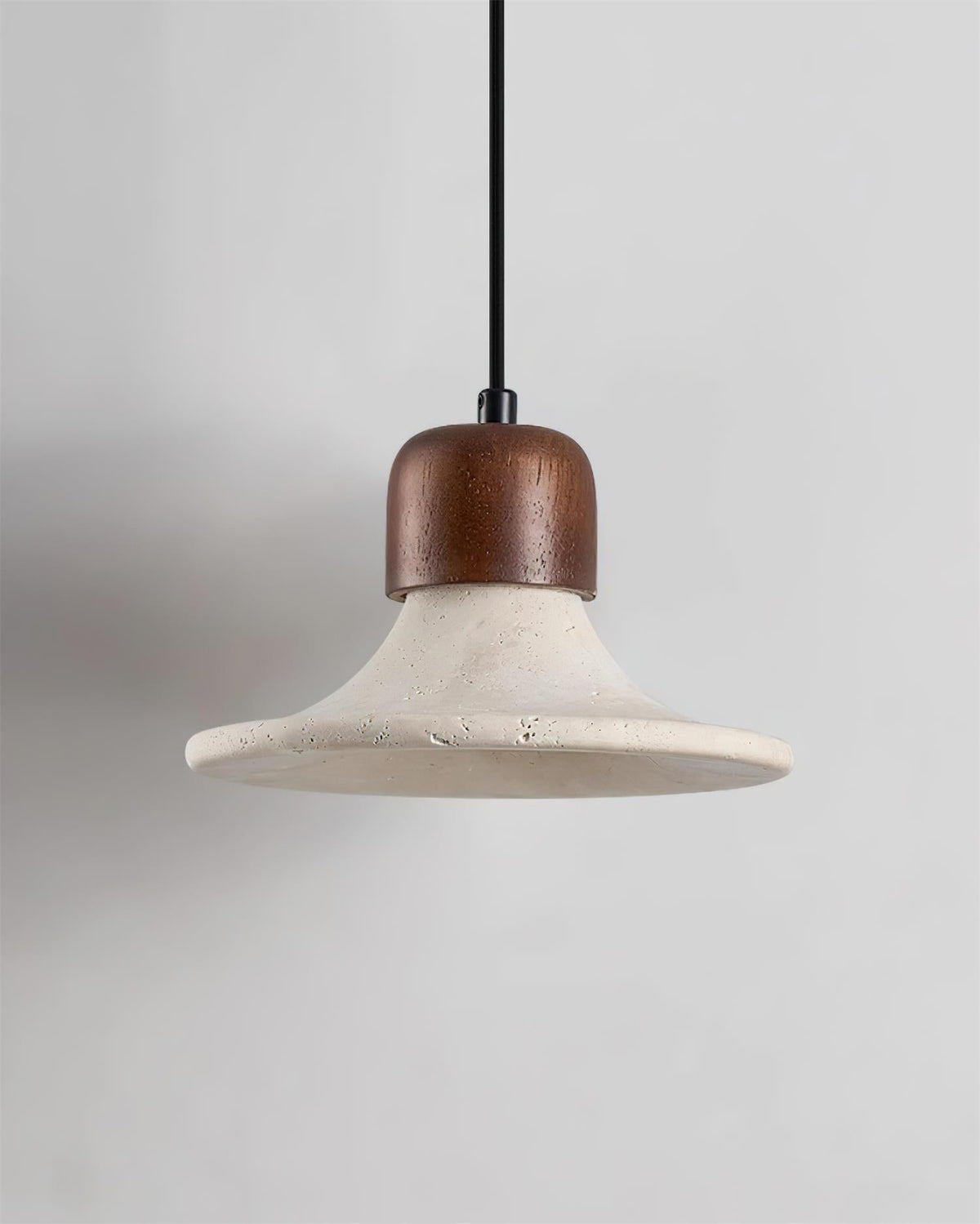 Serinise hanglamp trompetvorm travertin
