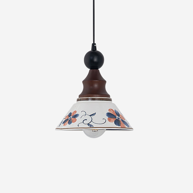 Avenaeria hanglamp met blauwe keramiek