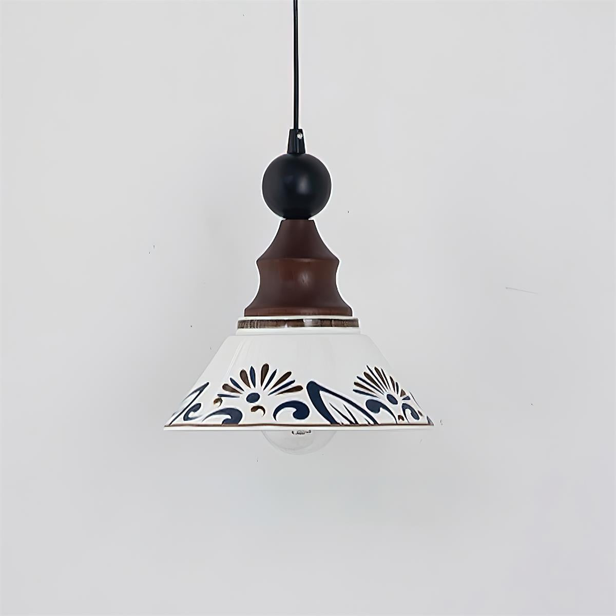 Avenaeria hanglamp met blauwe keramiek