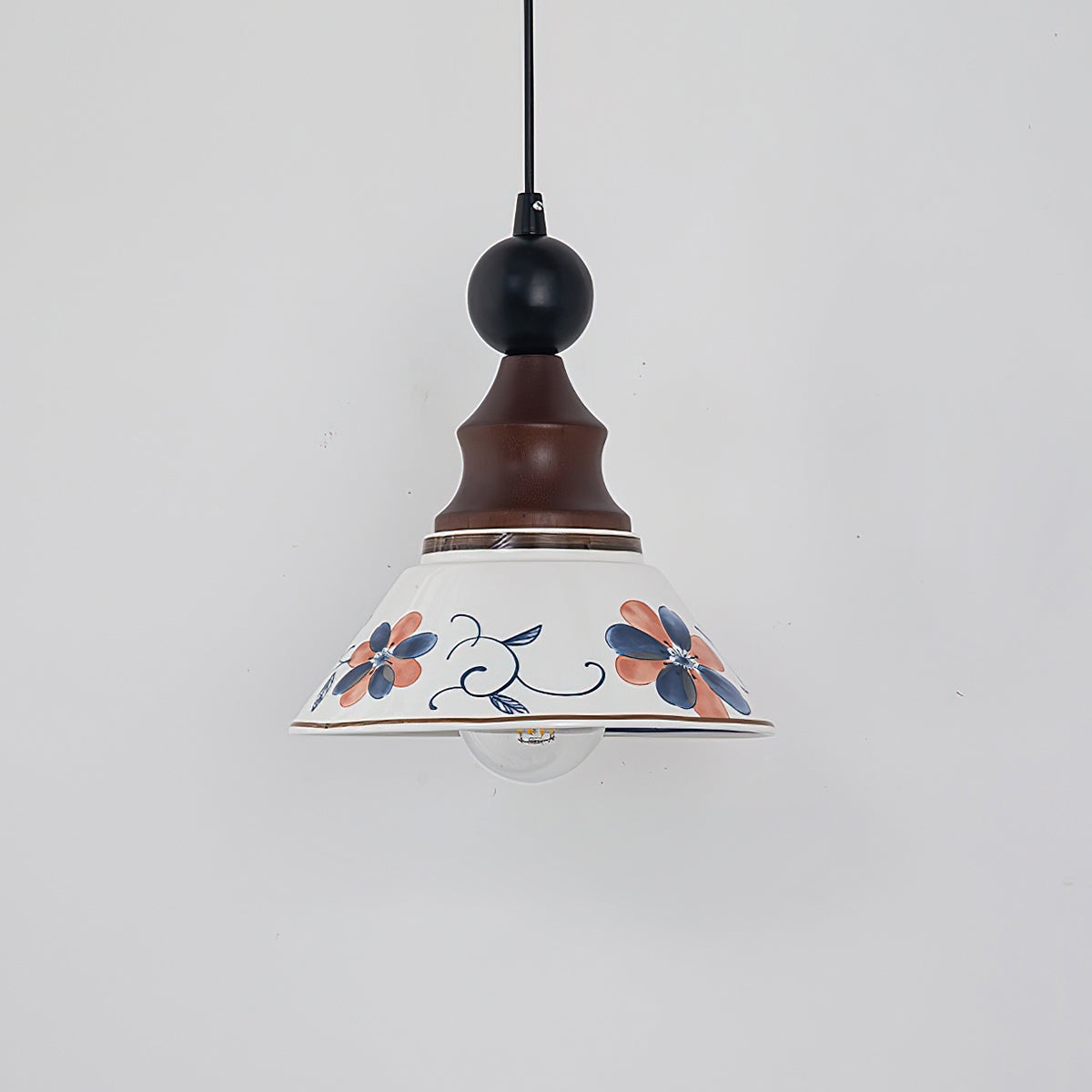 Avenaeria hanglamp met blauwe keramiek