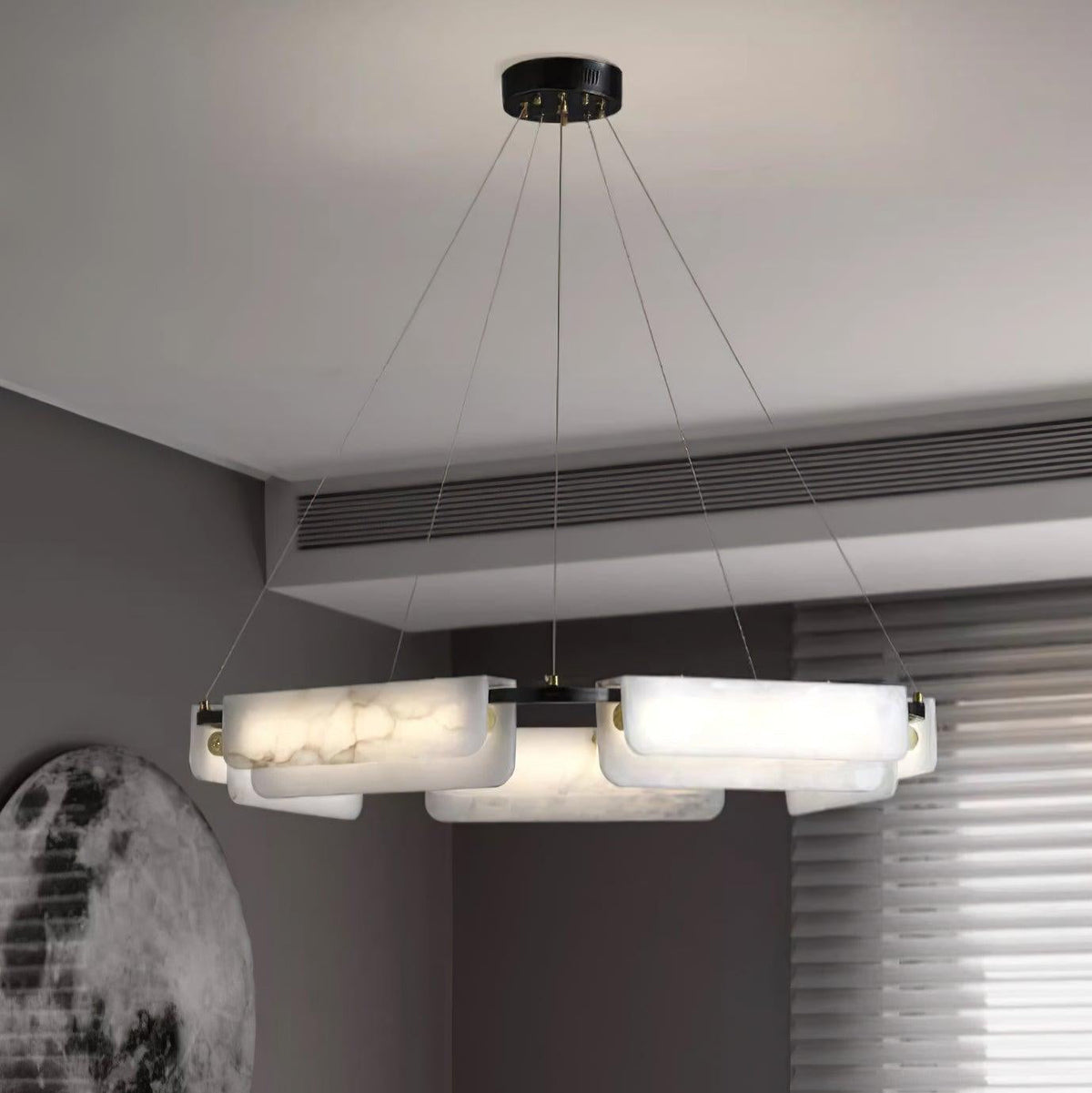 Circona hanglamp van albast
