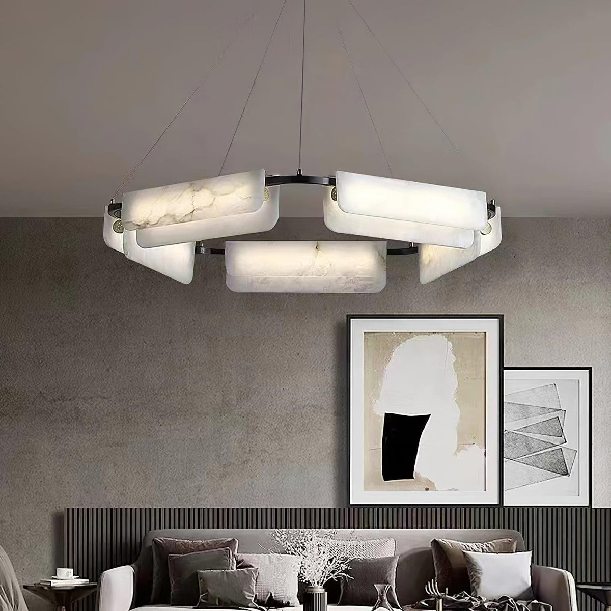 Circona hanglamp van albast