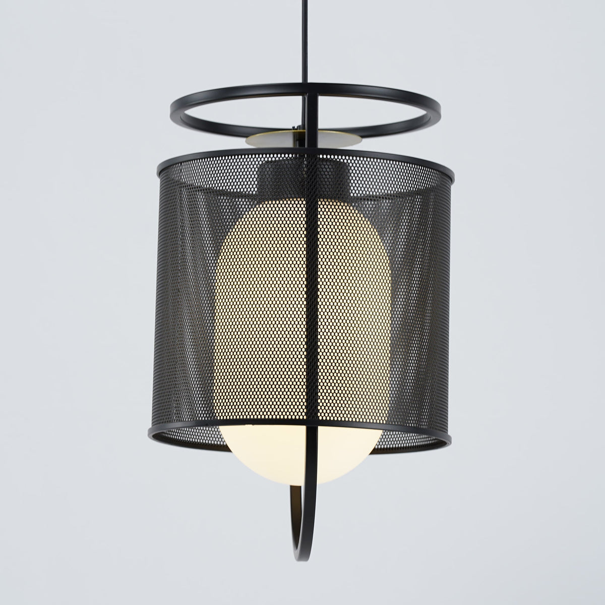 Meren hanglamp mesh cilinder messing accent industrieel