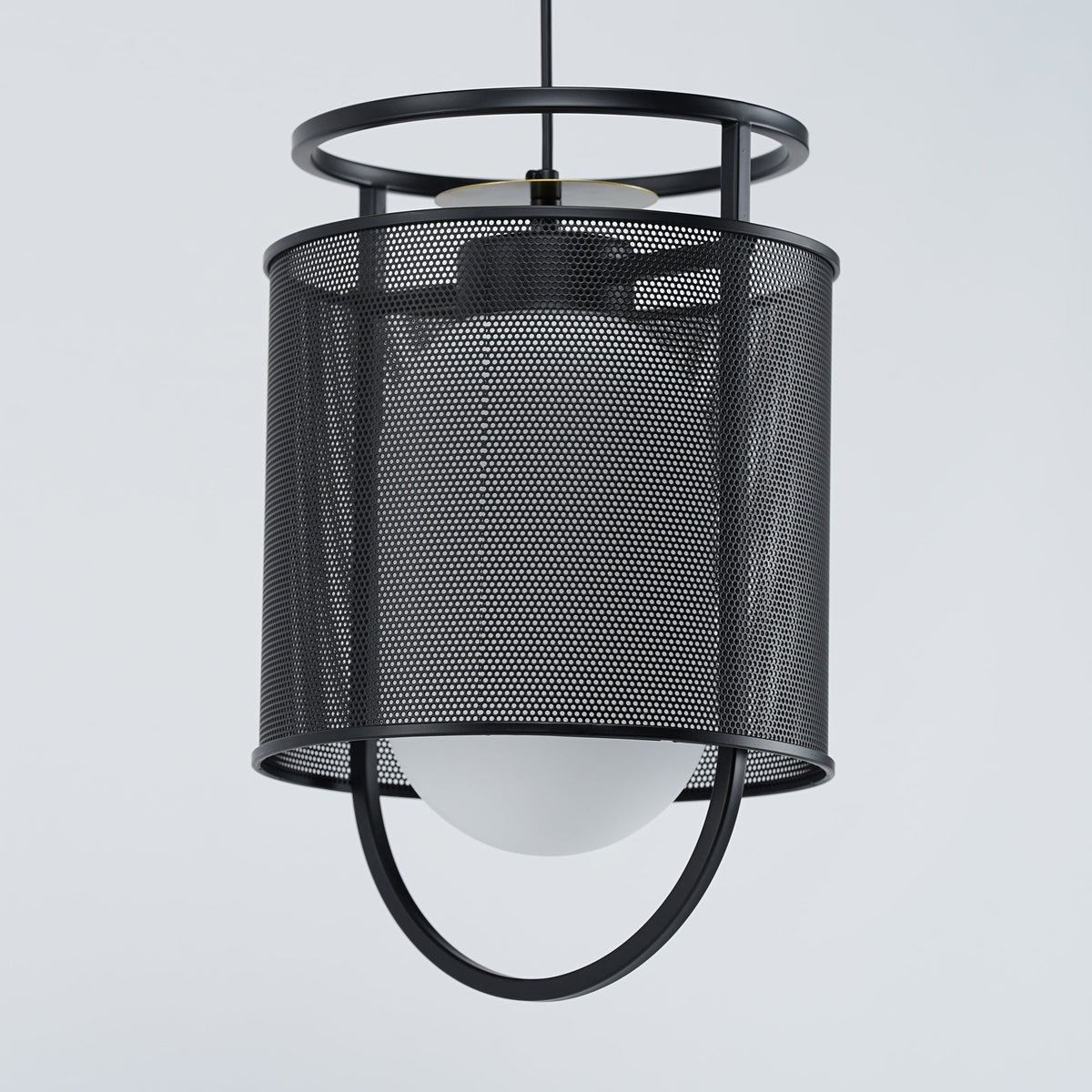 Meren hanglamp mesh cilinder messing accent industrieel