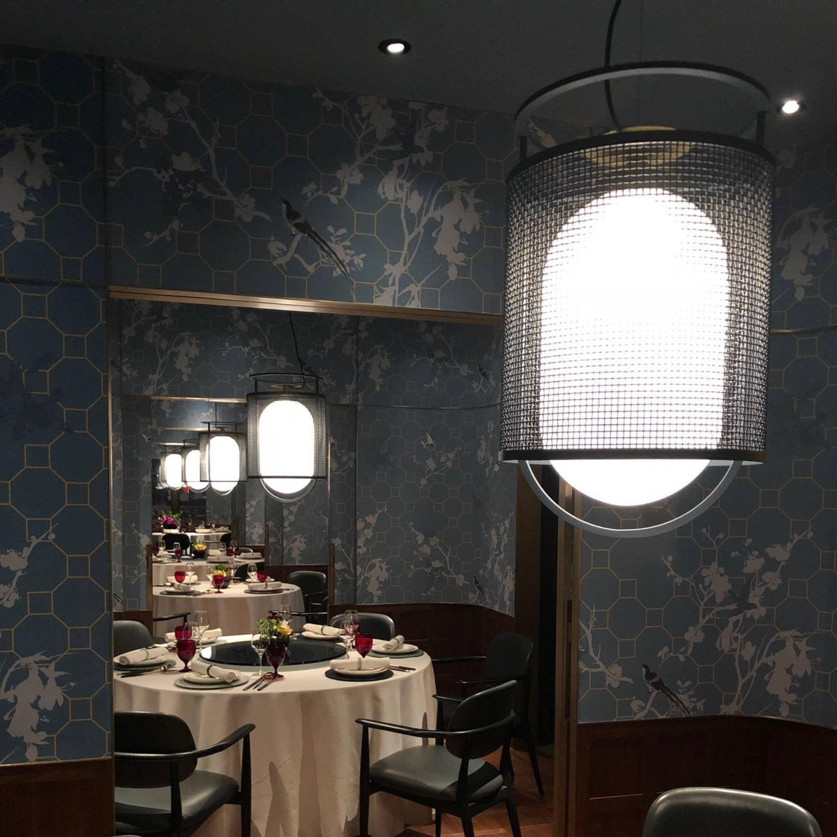 Meren hanglamp mesh cilinder messing accent industrieel