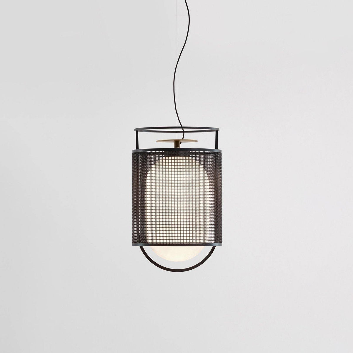 Meren hanglamp mesh cilinder messing accent industrieel