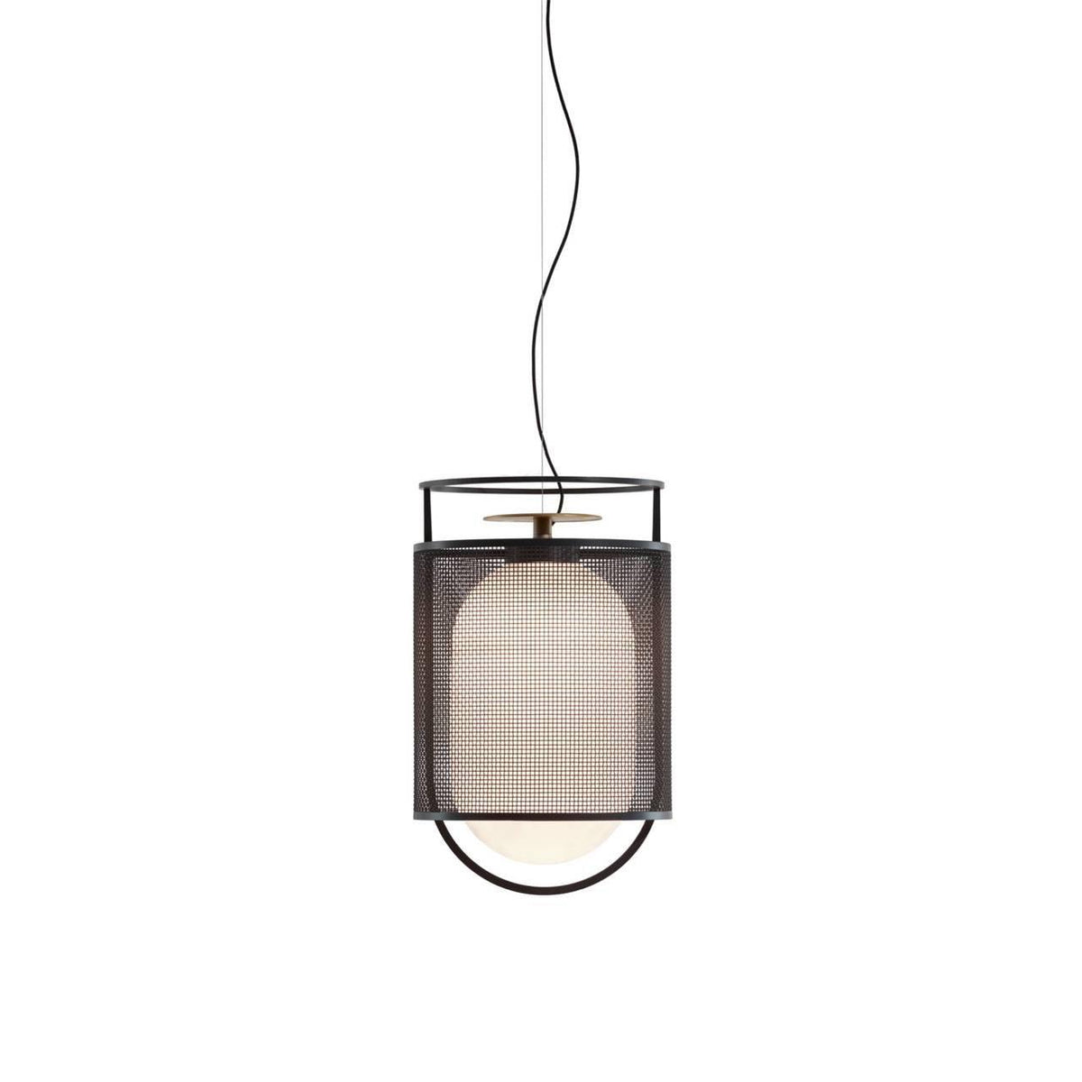 Meren hanglamp mesh cilinder messing accent industrieel