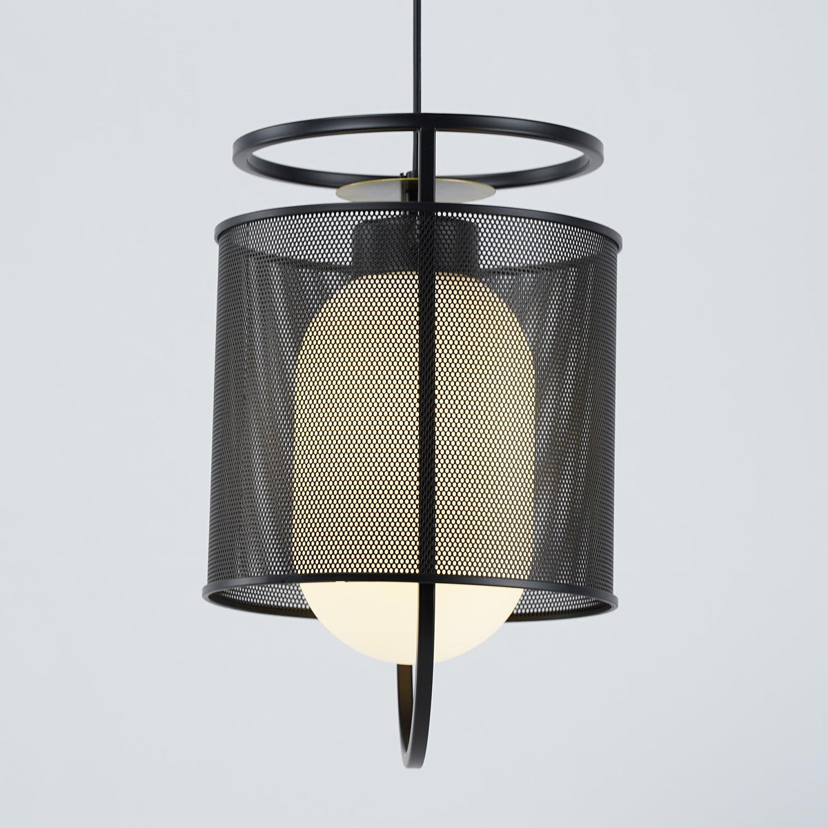 Meren hanglamp mesh cilinder messing accent industrieel