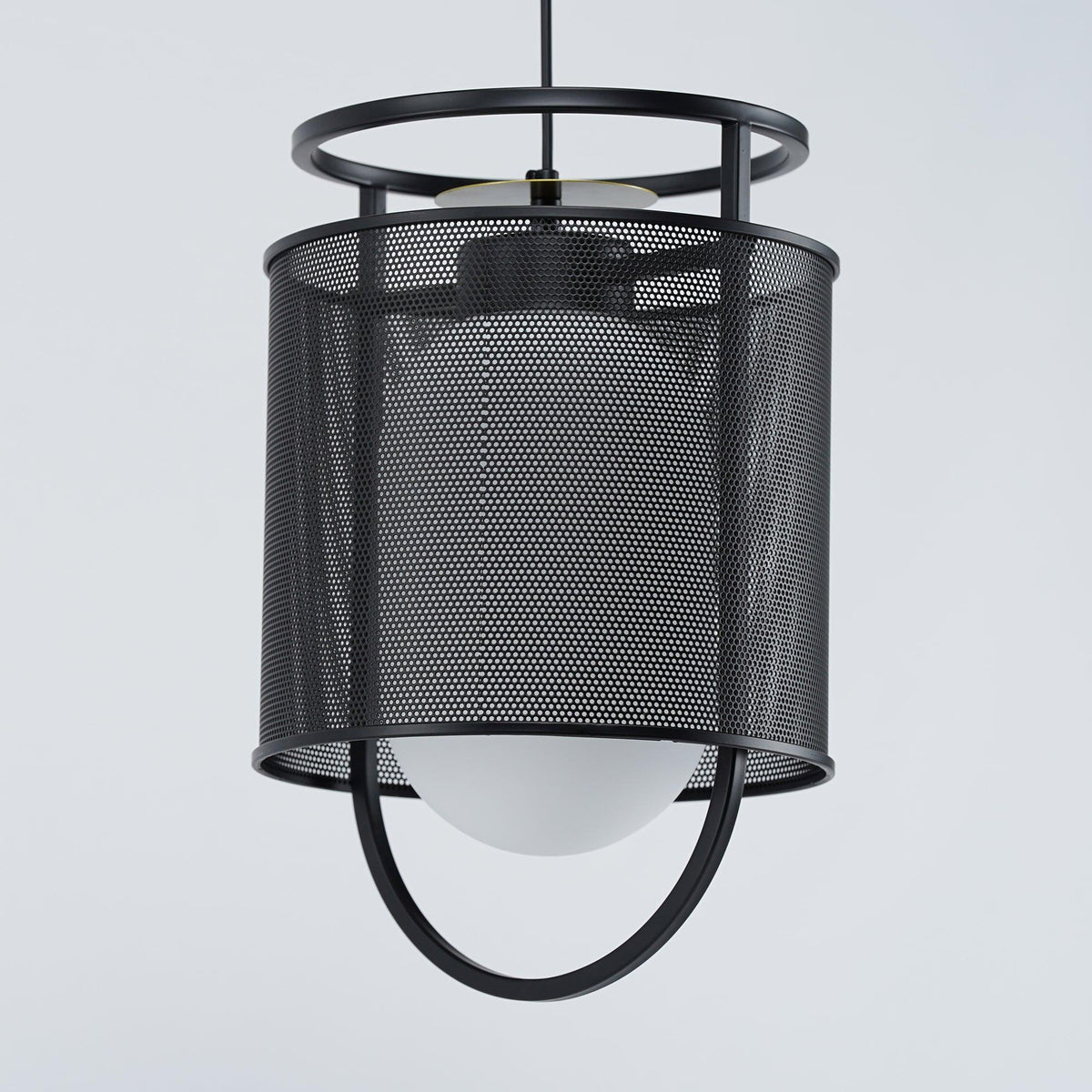 Meren hanglamp mesh cilinder messing accent industrieel