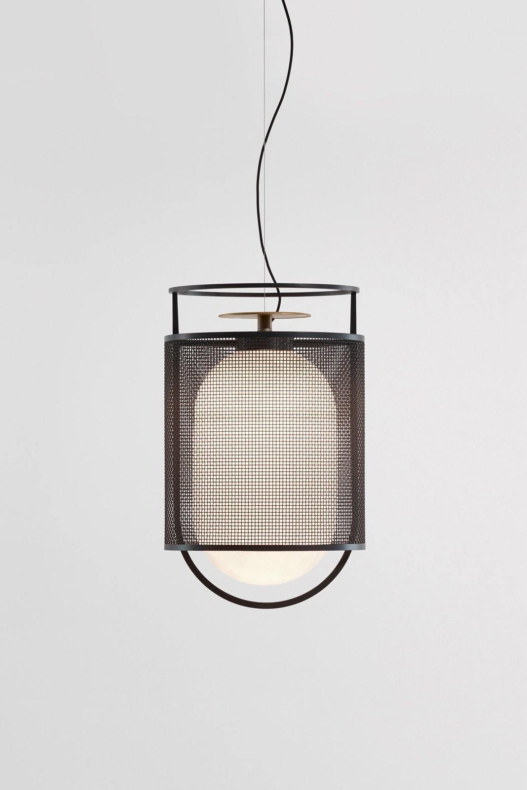 Meren hanglamp mesh cilinder messing accent industrieel