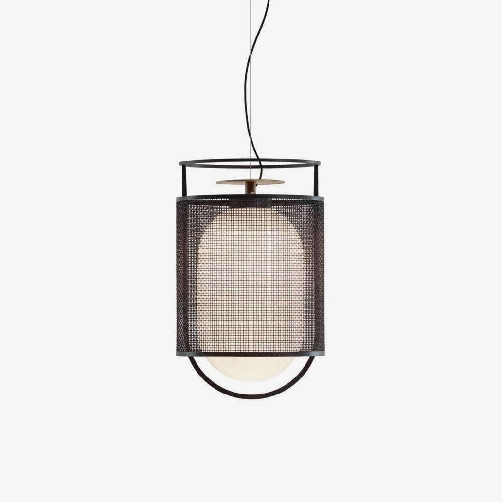 Meren hanglamp mesh cilinder messing accent industrieel