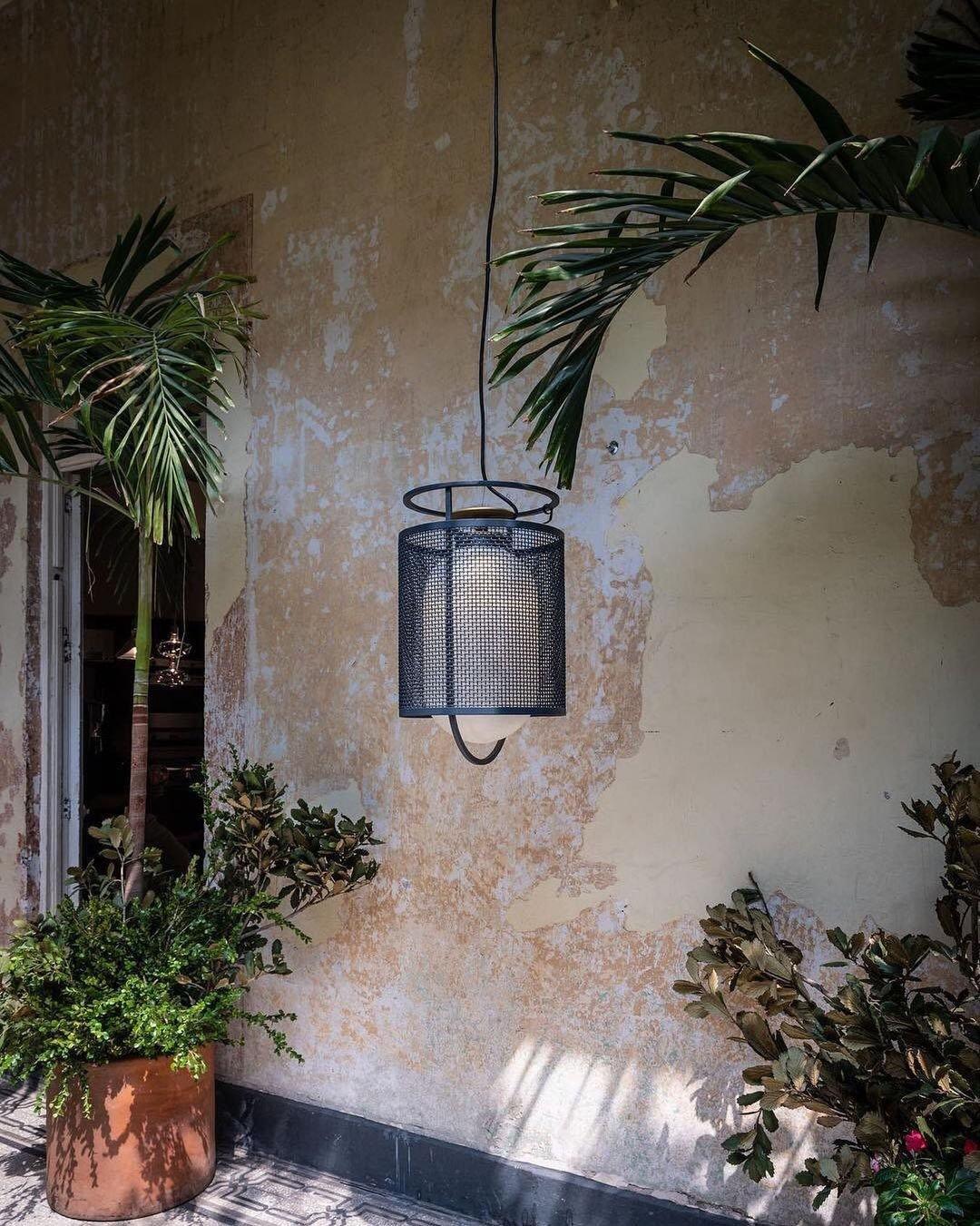 Meren hanglamp mesh cilinder messing accent industrieel