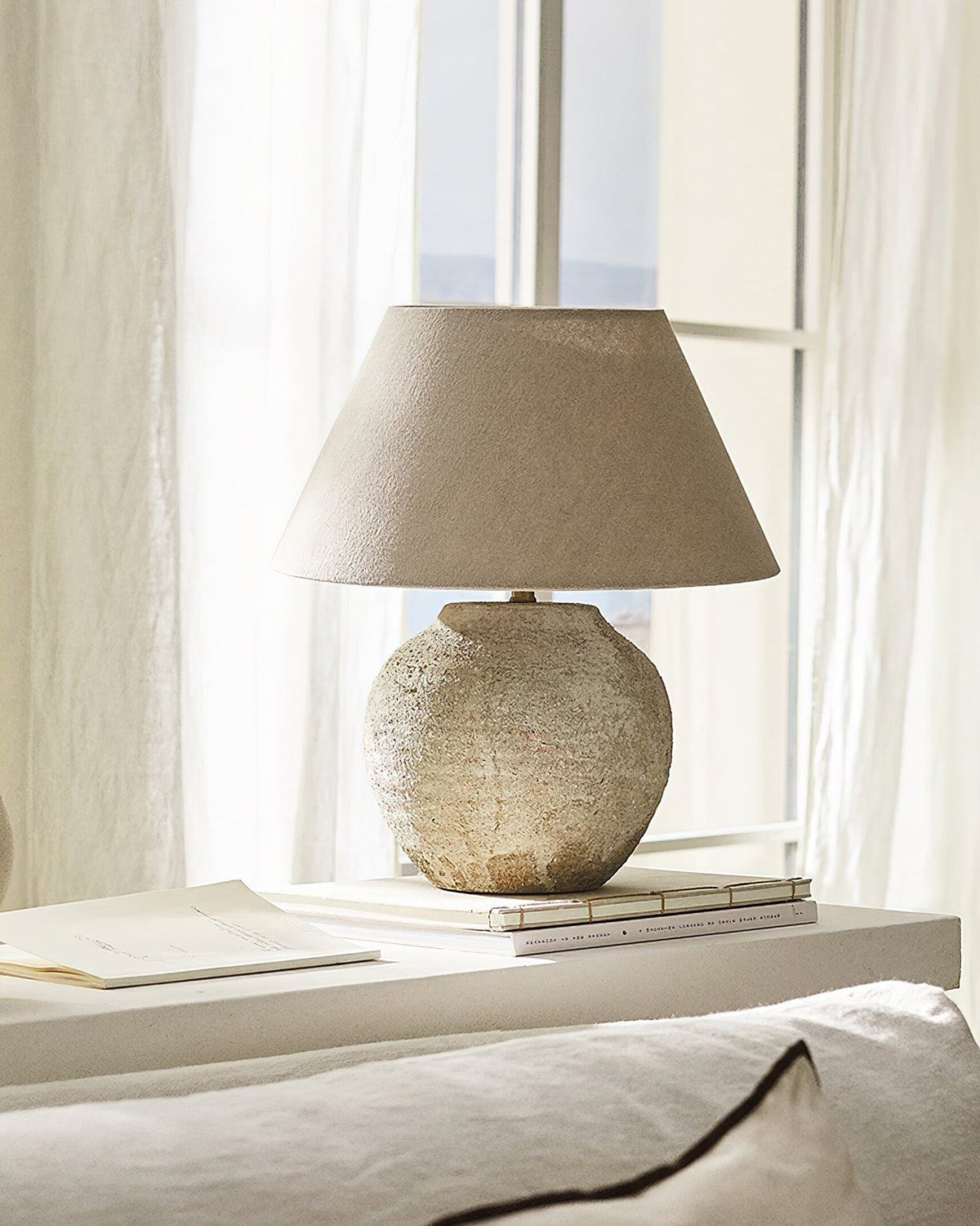 Ceranielle tafellamp Desert Sand keramische voet