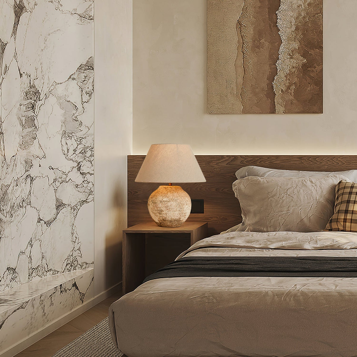 Ceranielle tafellamp Desert Sand keramische voet