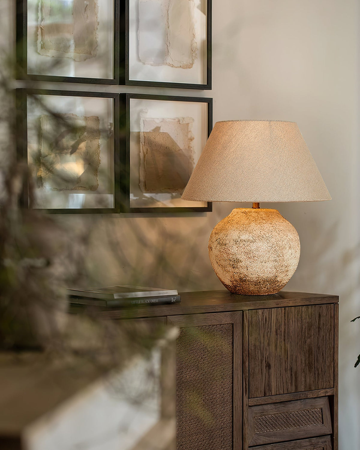 Ceranielle tafellamp Desert Sand keramische voet
