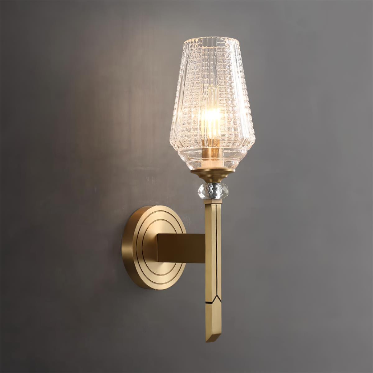 Elyisora wandlamp messing Kristal Elegante