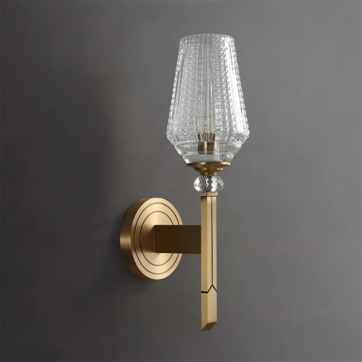 Elyisora wandlamp messing Kristal Elegante
