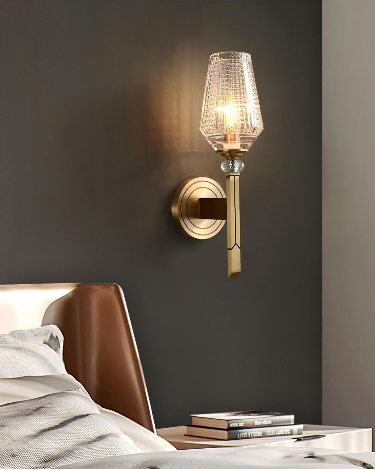 Elyisora wandlamp messing Kristal Elegante