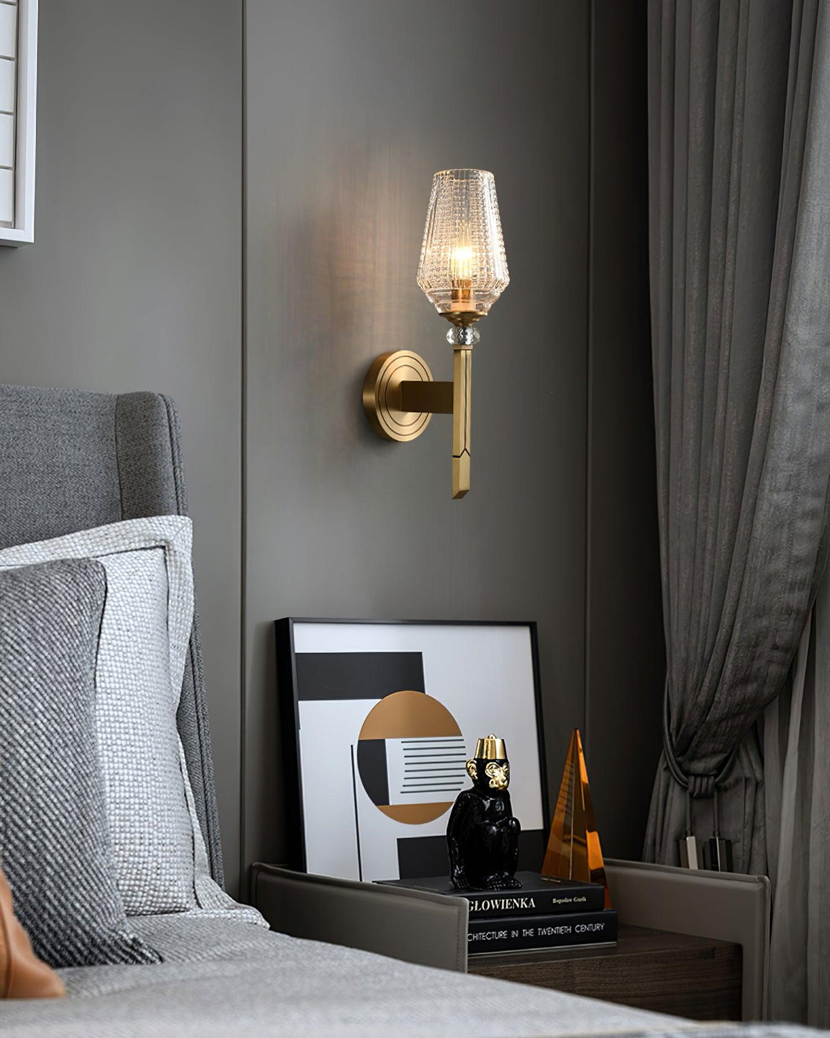 Elyisora wandlamp messing Kristal Elegante