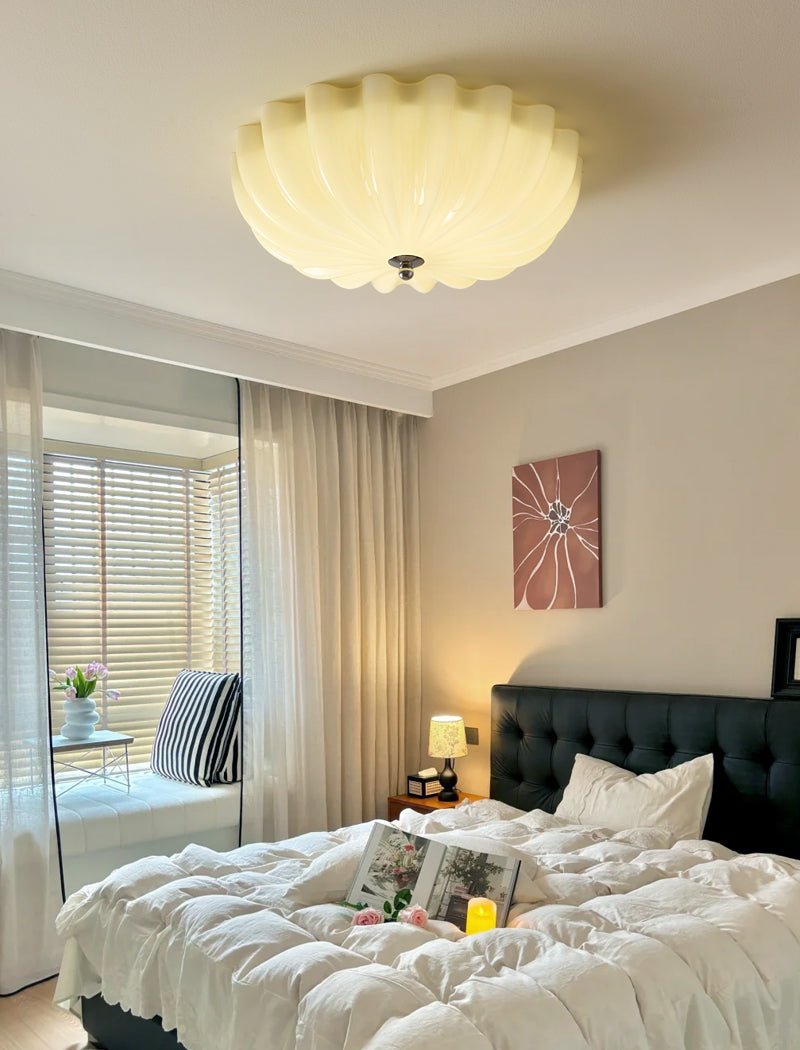 Zerinos Premium Noordse kunst Hout glas plafondlamp