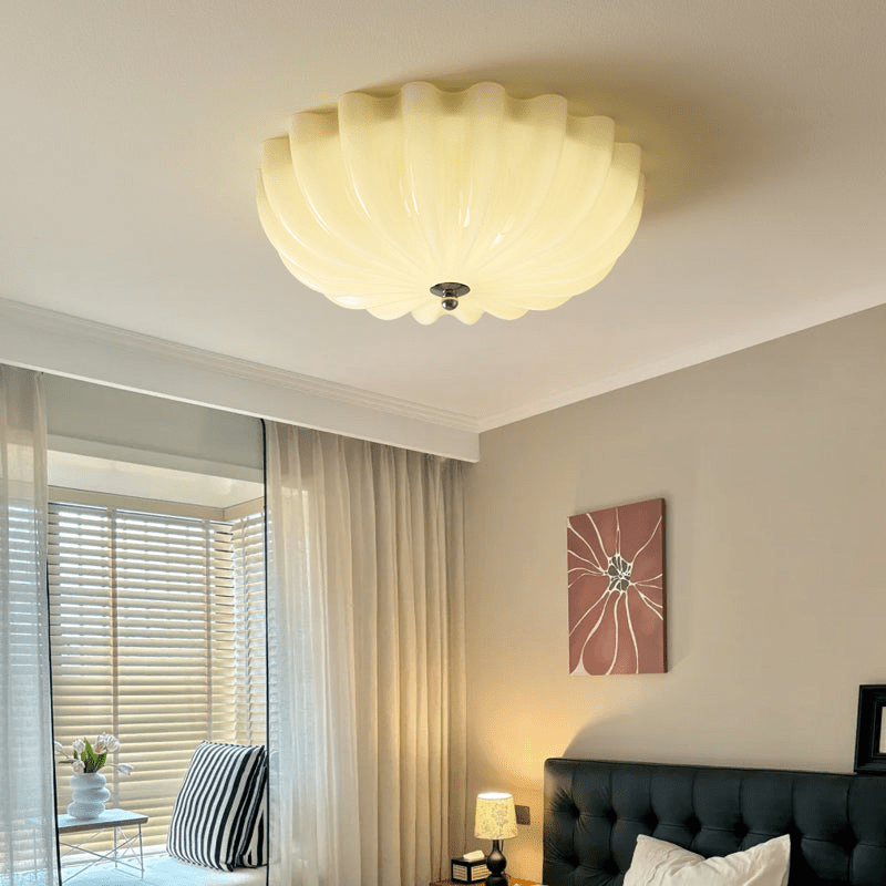 Zerinos Premium Noordse kunst Hout glas plafondlamp