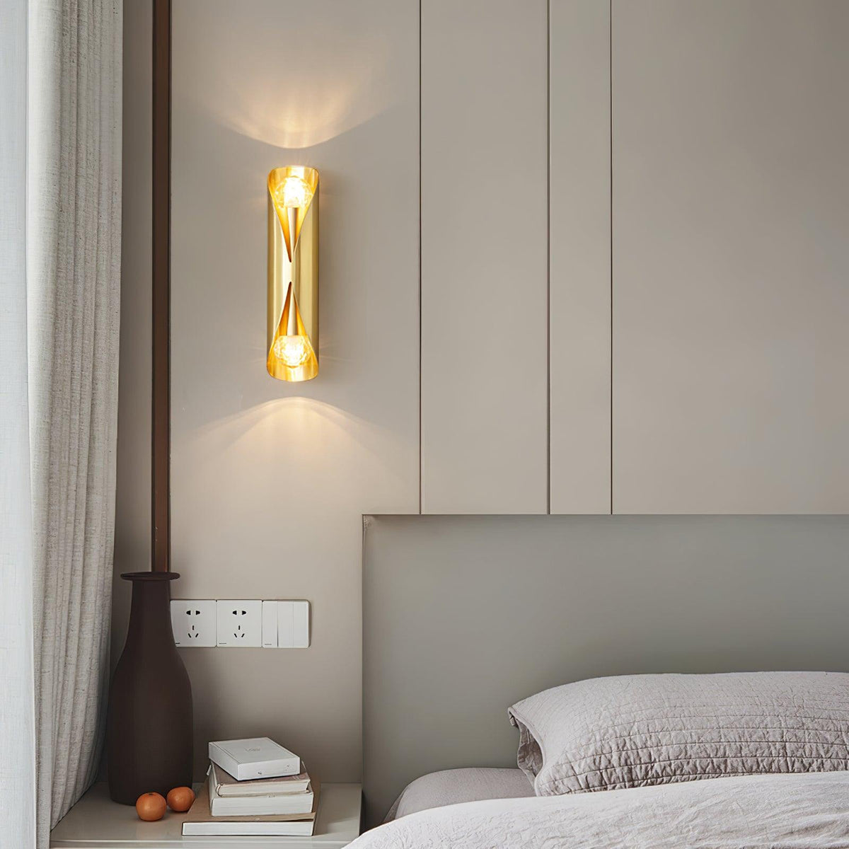 Veyric diamanten messing wandlamp