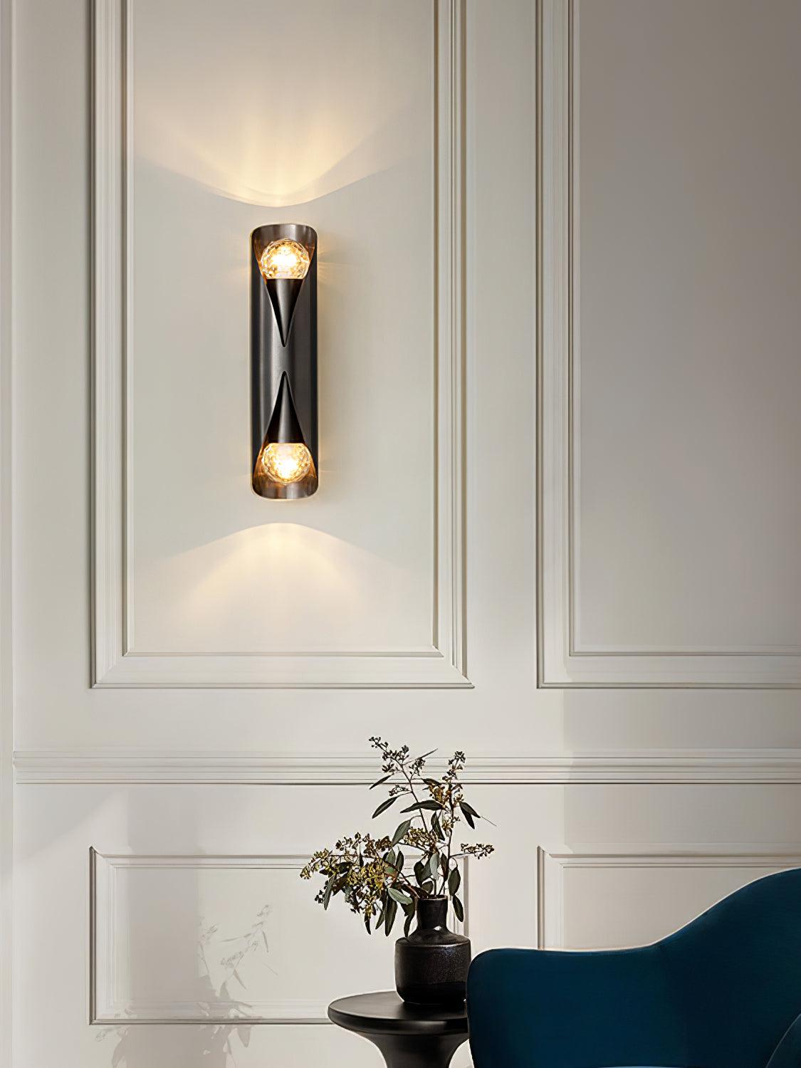 Veyric diamanten messing wandlamp