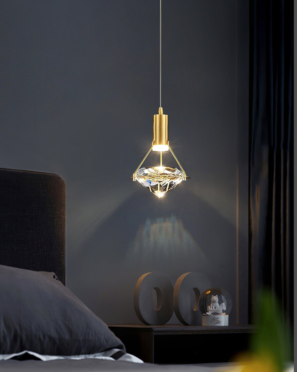 Cira hanglamp messing Kristal Elegant