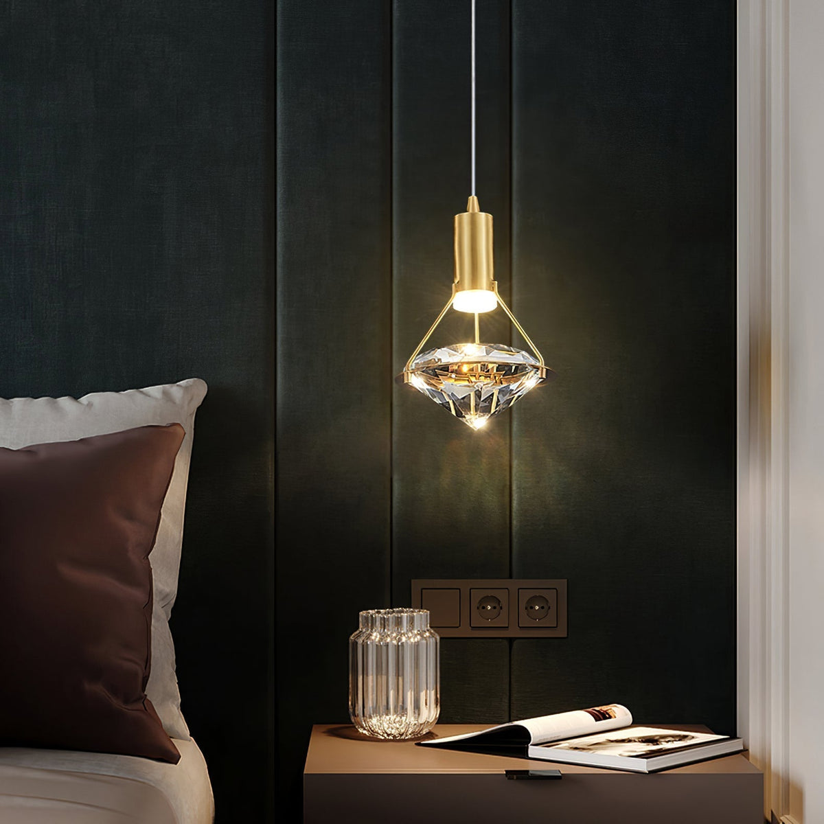 Cira hanglamp messing Kristal Elegant