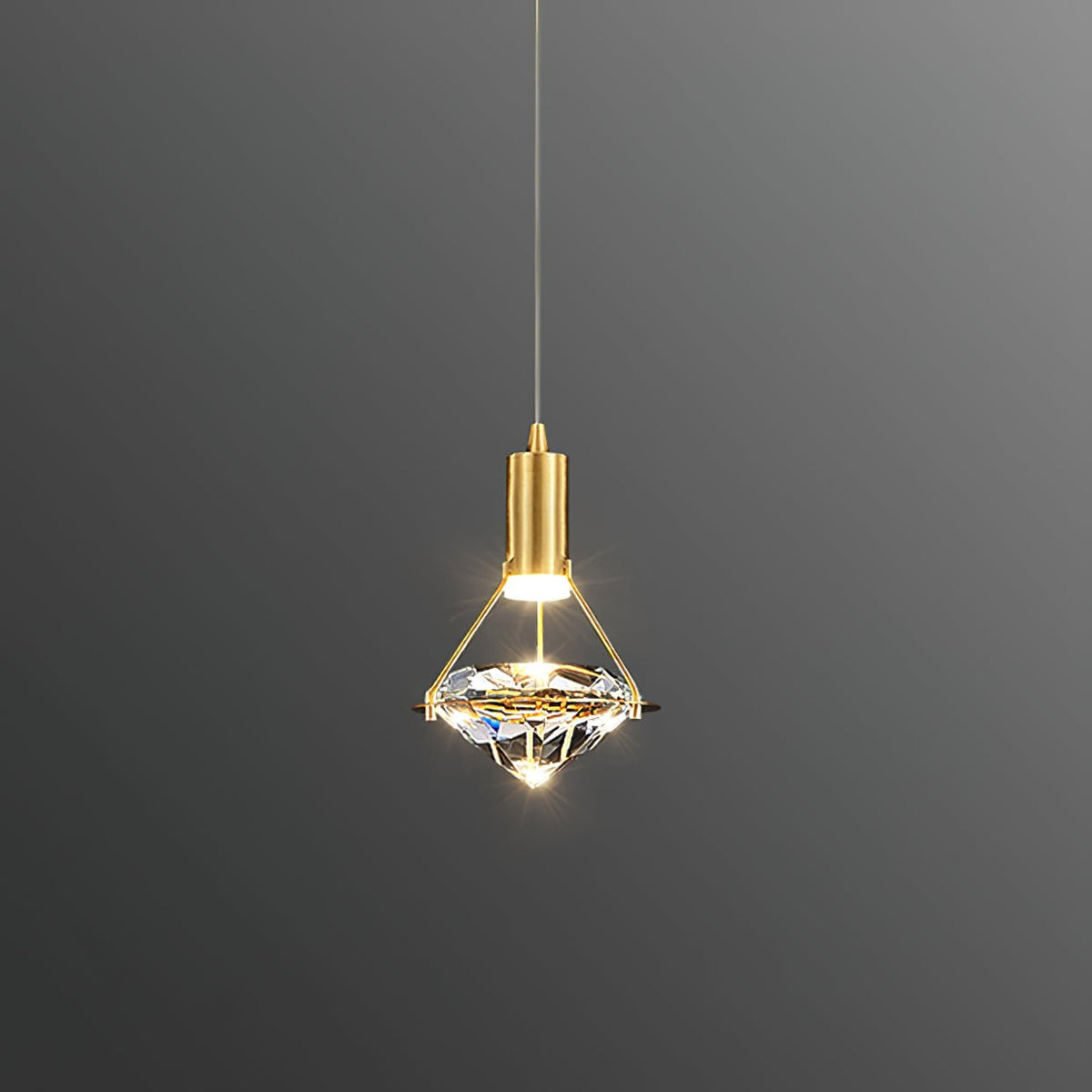 Cira hanglamp messing Kristal Elegant